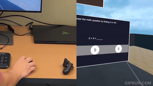 Mouse in VR technique.